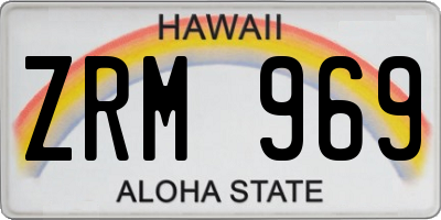 HI license plate ZRM969