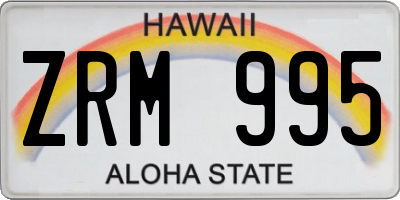 HI license plate ZRM995