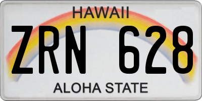 HI license plate ZRN628