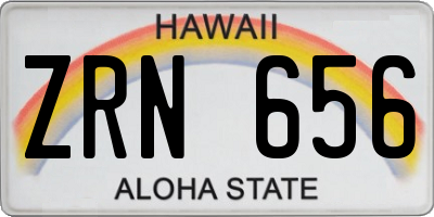 HI license plate ZRN656