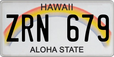 HI license plate ZRN679