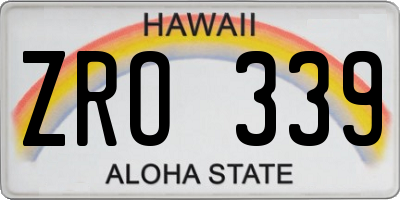 HI license plate ZRO339