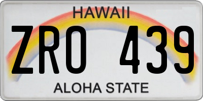 HI license plate ZRO439