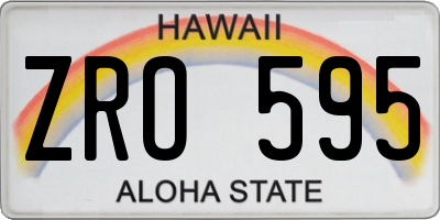 HI license plate ZRO595