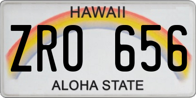 HI license plate ZRO656