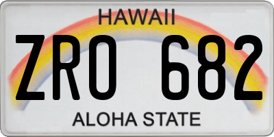 HI license plate ZRO682