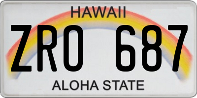 HI license plate ZRO687