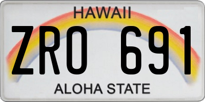 HI license plate ZRO691
