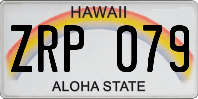 HI license plate ZRP079