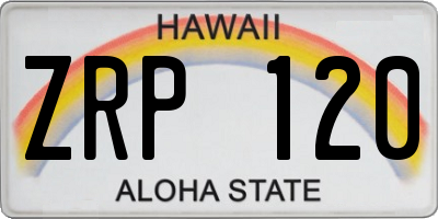 HI license plate ZRP120