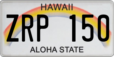 HI license plate ZRP150