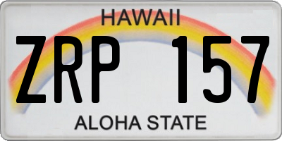 HI license plate ZRP157