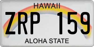 HI license plate ZRP159
