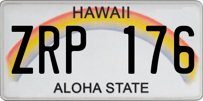 HI license plate ZRP176