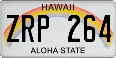 HI license plate ZRP264