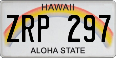 HI license plate ZRP297