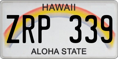 HI license plate ZRP339