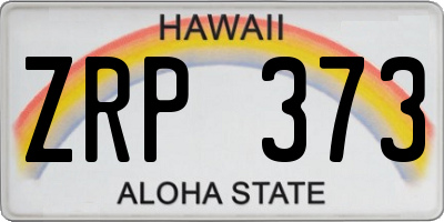 HI license plate ZRP373