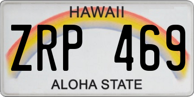HI license plate ZRP469