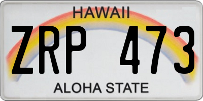 HI license plate ZRP473