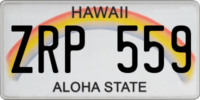 HI license plate ZRP559