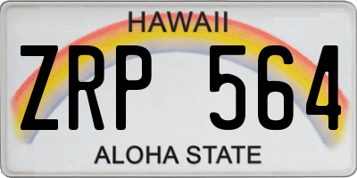 HI license plate ZRP564