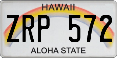 HI license plate ZRP572