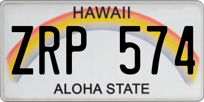 HI license plate ZRP574