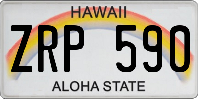 HI license plate ZRP590