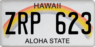 HI license plate ZRP623