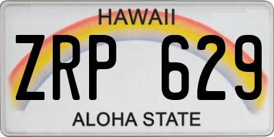 HI license plate ZRP629