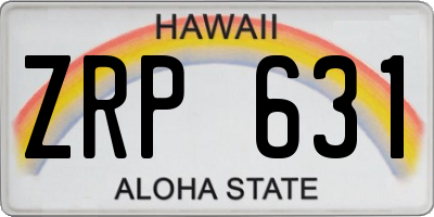 HI license plate ZRP631