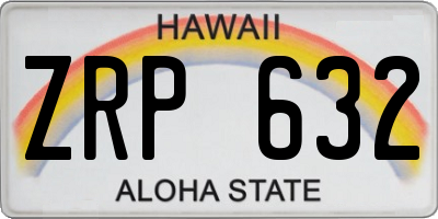 HI license plate ZRP632