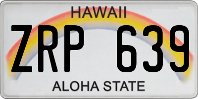 HI license plate ZRP639