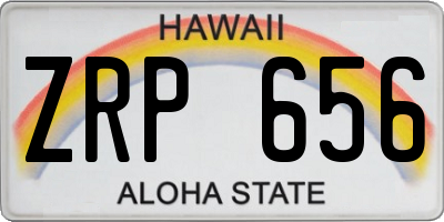 HI license plate ZRP656