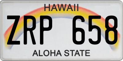 HI license plate ZRP658