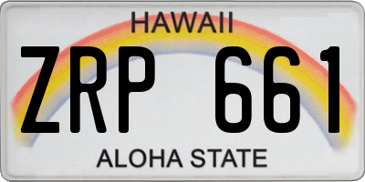 HI license plate ZRP661