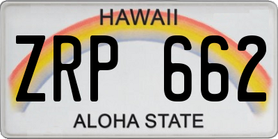 HI license plate ZRP662