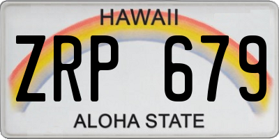 HI license plate ZRP679
