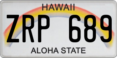 HI license plate ZRP689