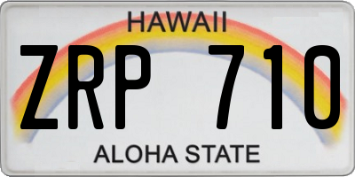 HI license plate ZRP710