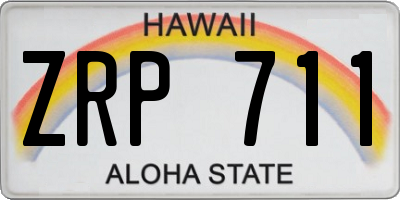 HI license plate ZRP711