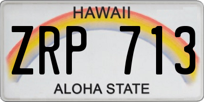 HI license plate ZRP713