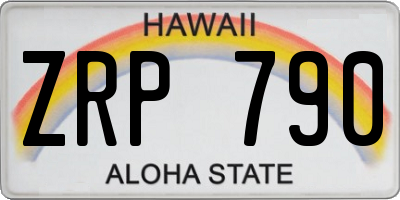 HI license plate ZRP790
