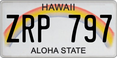 HI license plate ZRP797