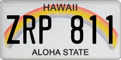HI license plate ZRP811