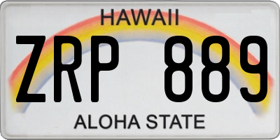 HI license plate ZRP889