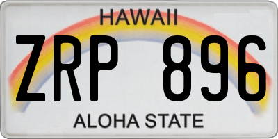 HI license plate ZRP896
