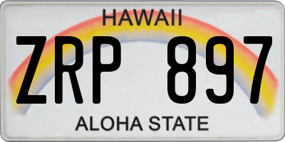 HI license plate ZRP897