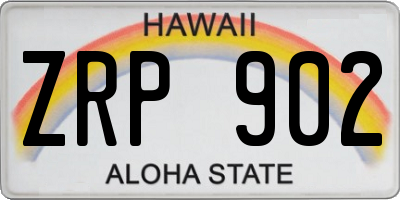 HI license plate ZRP902